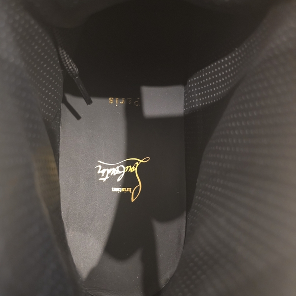 Christian Louboutin Black Patterned Sneakers - Picture 8 of 11